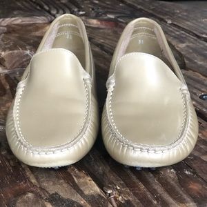 TOD’S Leather Metallic Loafers Size 38/8.5